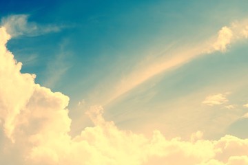 Wall Mural - blue sky with white clouds