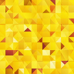 Wall Mural - Yellow vector abstract triangles seamless pattern