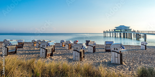 Foto  Strandkörbe in Timmendorfer Strand, Ostsee