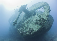 Stern Section Of A Large Shipwreck
