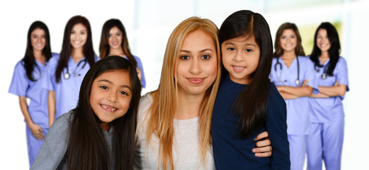 Wall Mural - Nurses with Patient