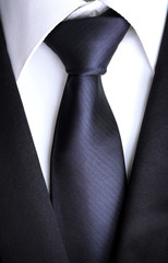 Male jacket with shirt and tie close up