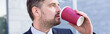 © Photographee.eu - Businessman drinking coffee