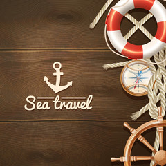 Sticker - Sea Travel Background 