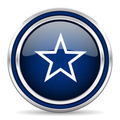 Poster - star blue glossy web icon