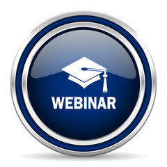 Aufkleber - webinar blue glossy web icon