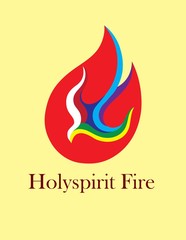 Holy spirit Fire Logo, art vector design