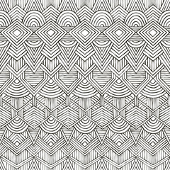Wall Mural - vector seamless tribal pattern. hand-drawn background.