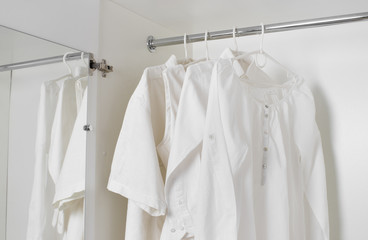 white clean ironed clothes