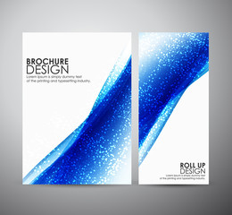 Wall Mural - Abstract brochure business design template or roll up. Vector illustration.