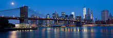 Waterfront And Skyline Of New York City At Night