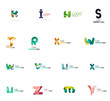 © antishock - Set of colorful abstract letter corporate logos created with