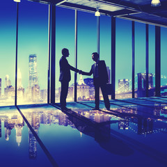 Wall Mural - Business People Hand Shake Office City Concept