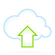 Leinwandbild Motiv Cloud Computing Icon Upload