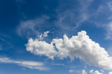 Light blue sky and clouds in summer fresh spring and summer 