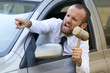 © tostphoto - Stressed and angry driver in his car