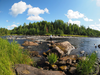 Canvas Print - river in summer