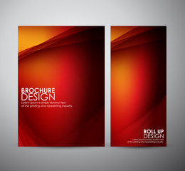 Wall Mural - Abstract brochure business design template or roll up. Vector illustration.