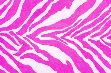 Wall Mural - Pink and white zebra pattern. Striped animal print as background.