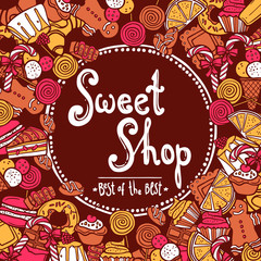 Wall Mural - Sweet Shop Background