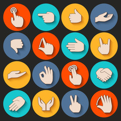 Canvas Print - Hands Icons Set