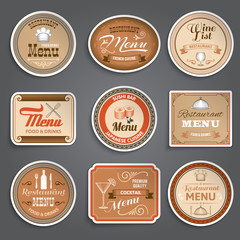 Sticker - Vintage Menu Labels