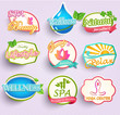 Set of flat labels for beauty, spa and fashion