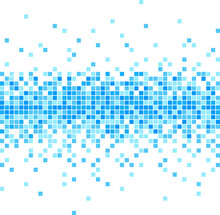 Abstract Blue Mosaic Background - Illustration. 
Abstract Seamless Blue Check Data Flowing Technology Background - Illustration.