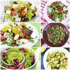 Wall Mural - Colorful and tasty salad mix in collage