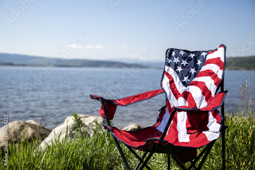 american flag camping chair