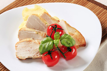 Sticker - Sliced chicken breast and mashed potato