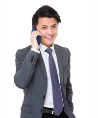 Wall Mural - Businessman talk to cellphone