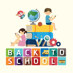 back to school design education idea. Vector illustration.