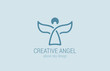Angel Logo design vector. Church Logotype concept icon.