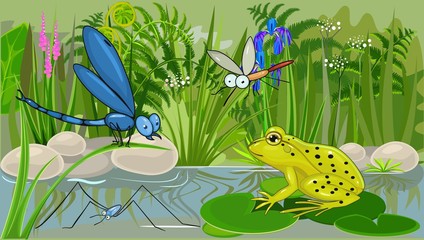 Wall Mural - At the pond