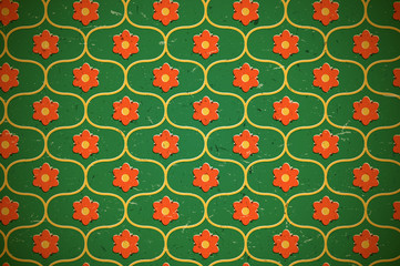 Sticker - Seamless floral pattern on the cardboard