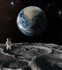 Wall Mural - astronaut on the moon.