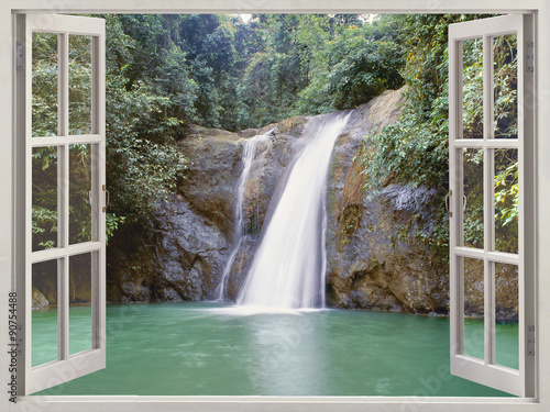 Plakat na zamówienie Waterfall near Iligan town, Mindanao, Philippines