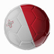 Soccer ball. Flag of Malta
