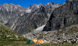 © oleksandrmazur - Wild camping in mountains. Tents. Caucasian wild goats. Russia