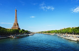 Fototapeta  - Seine in Paris with Eiffel tower