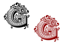 Letter G With Ornamental Flourishes