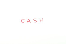 Cash Rubber Stamp Over A White Background
