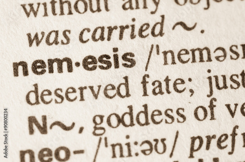 Cuadros en Lienzo Definición del diccionario de la palabra némesis