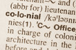 Dictionary definition of word colonial