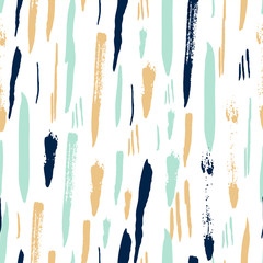 Aufkleber - Scandinavian seamless pattern with brush strokes