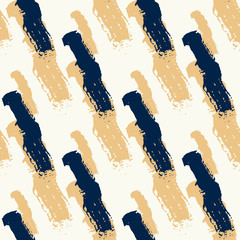 Poster - Seamless pattern with diagonal black and gold strokes