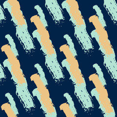 Fototapete - Seamless pattern with diagonal aqua and gold strokes