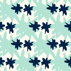 Aufkleber - seamless pattern with mint aqua star stains