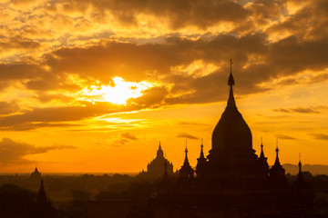 Wall Mural - pagodas in Myanmar